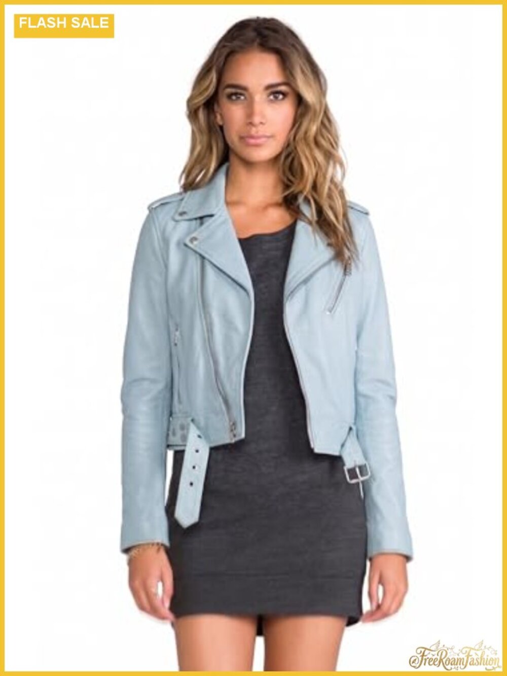 Women's Genuine Lambskin Leather Biker Jacket Asymmetric Zip Moto Style